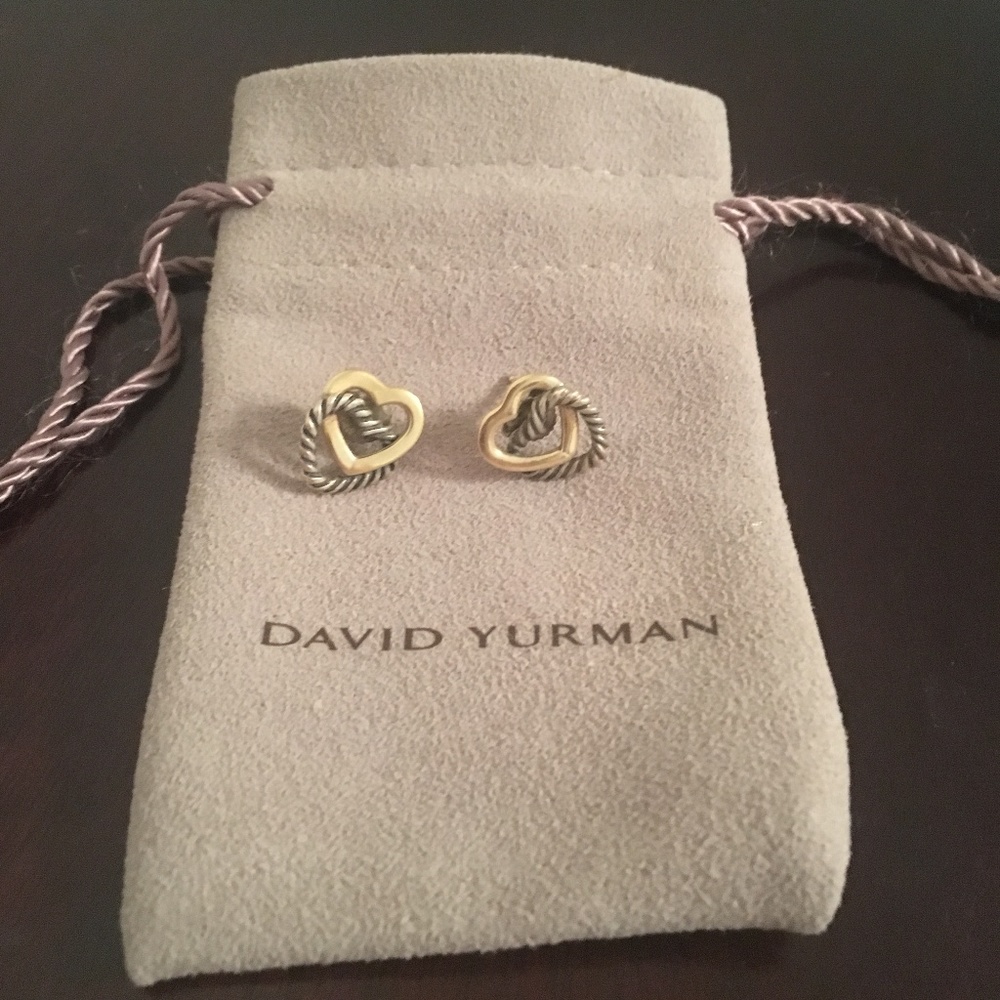David Yurman cable heart earrings